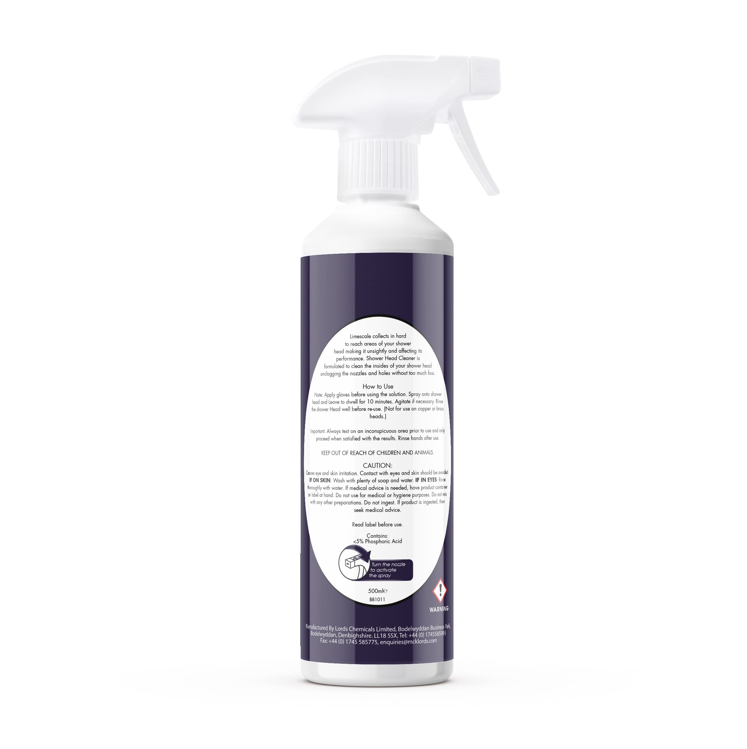 BritishBasics Shower Head Cleaner & Descaler - 500ml | Unclogs Nozzles | Removes Limescale