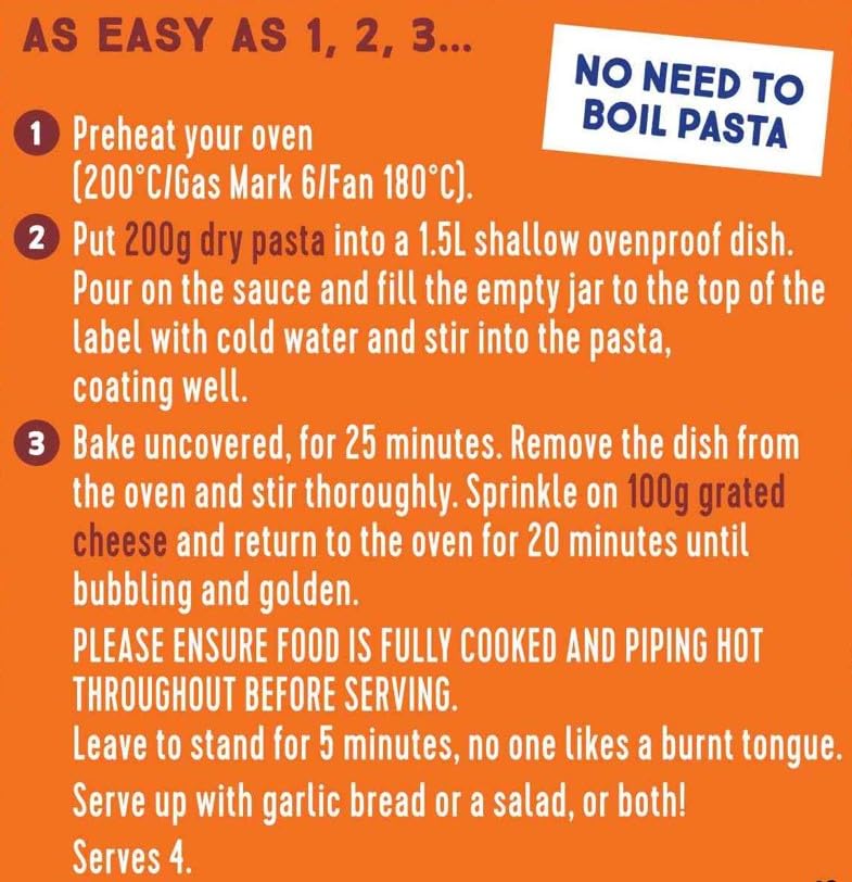 Homepride Creamy Tomato & Cheddar Pasta Bake Sauce, No Added Sugars, 485g 5