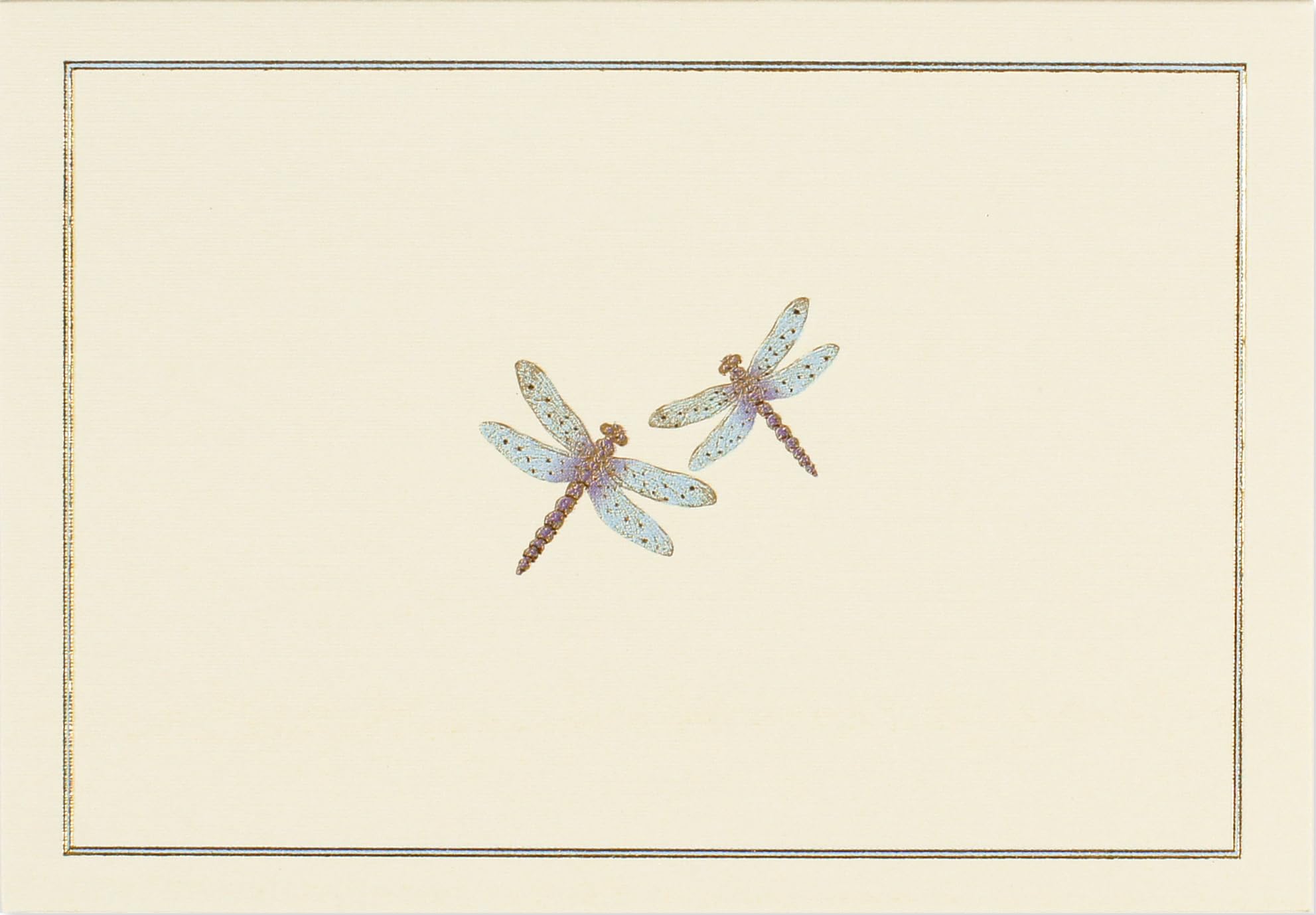 Peter Pauper Press Blue Dragonflies Note Card Set - 14 Cards & 15 Envelopes | Linen Finish 1