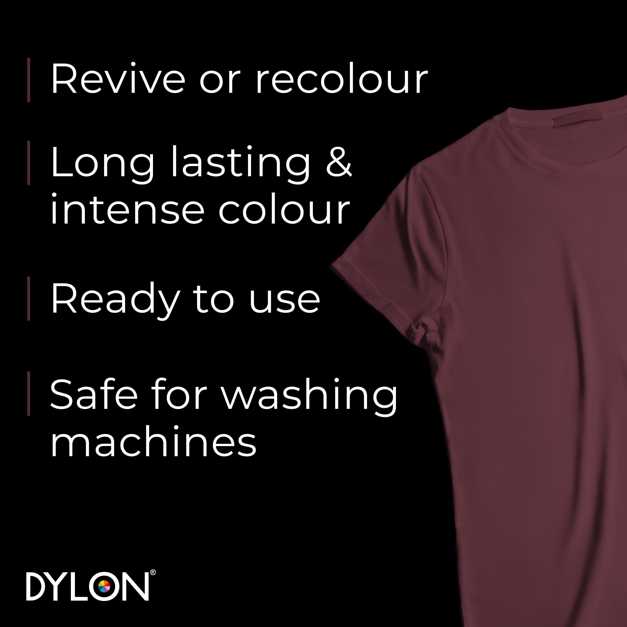 DYLON - Washing Machine Fabric Dye Pod for Clothes & Soft Furnishings 350g – Plum Red 6