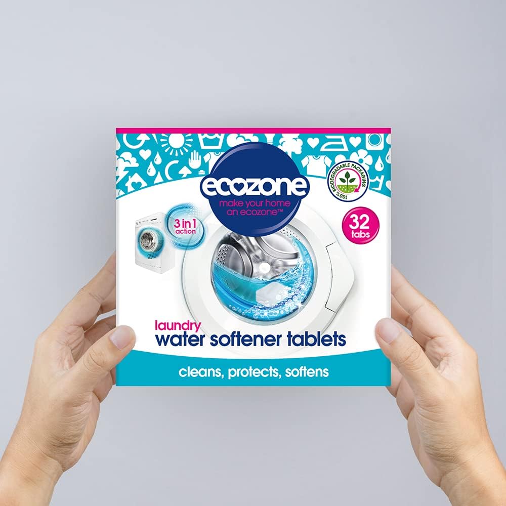 Ecozone Laundry Water Softener Tablets - 32 Pack De-scaler for Washing Machines 4