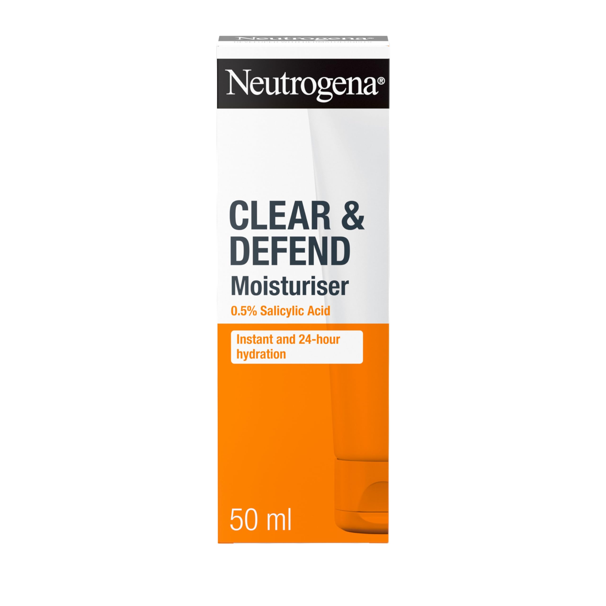 Neutrogena Clear and Defend Moisturiser - Oil-Free, 50 ml, For Spot-Prone Skin