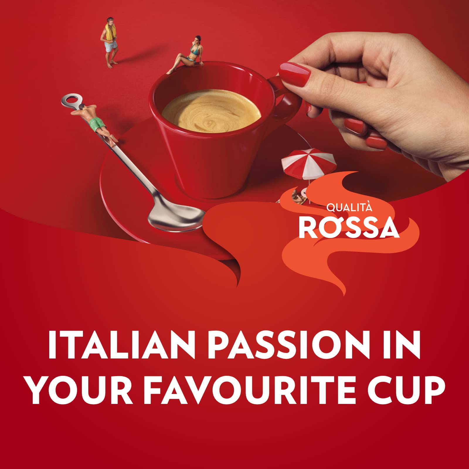 Lavazza Qualità Rossa Ground Coffee - 6 x 250g, Ideal for Moka Pots, French Press & Filter Machines