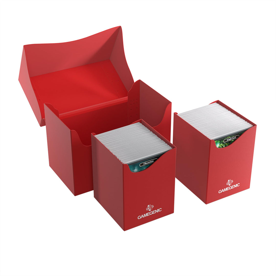 Gamegenic Double Deck Holder 200+ XL Red Card Storage Box