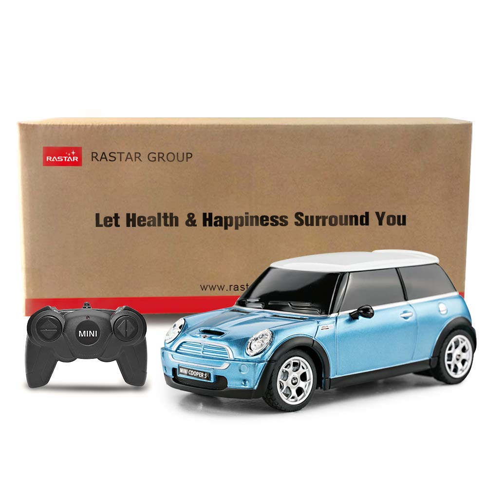 RASTAR Mini Cooper S Blue 1:24 RC Toy Car - Remote Control Vehicle for Kids & Adults 18