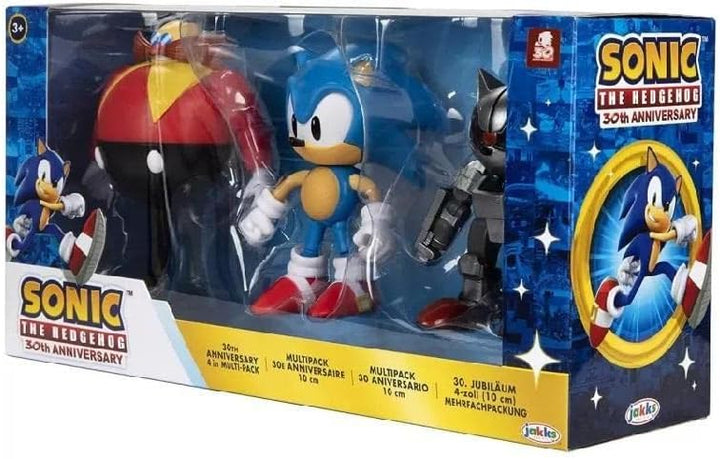 Sonic The Hedgehog - 4 Inch Action Figures, Sonic Classic 3 Pack (2023)