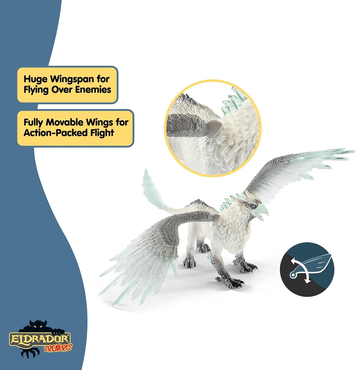 Schleich Ice Griffin 70143 - Poseable Fantasy Action Figure for Kids 3+ 11