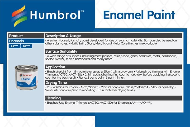 Humbrol No.165 Medium Sea Grey Acrylic Paint 14ml DB0165 3