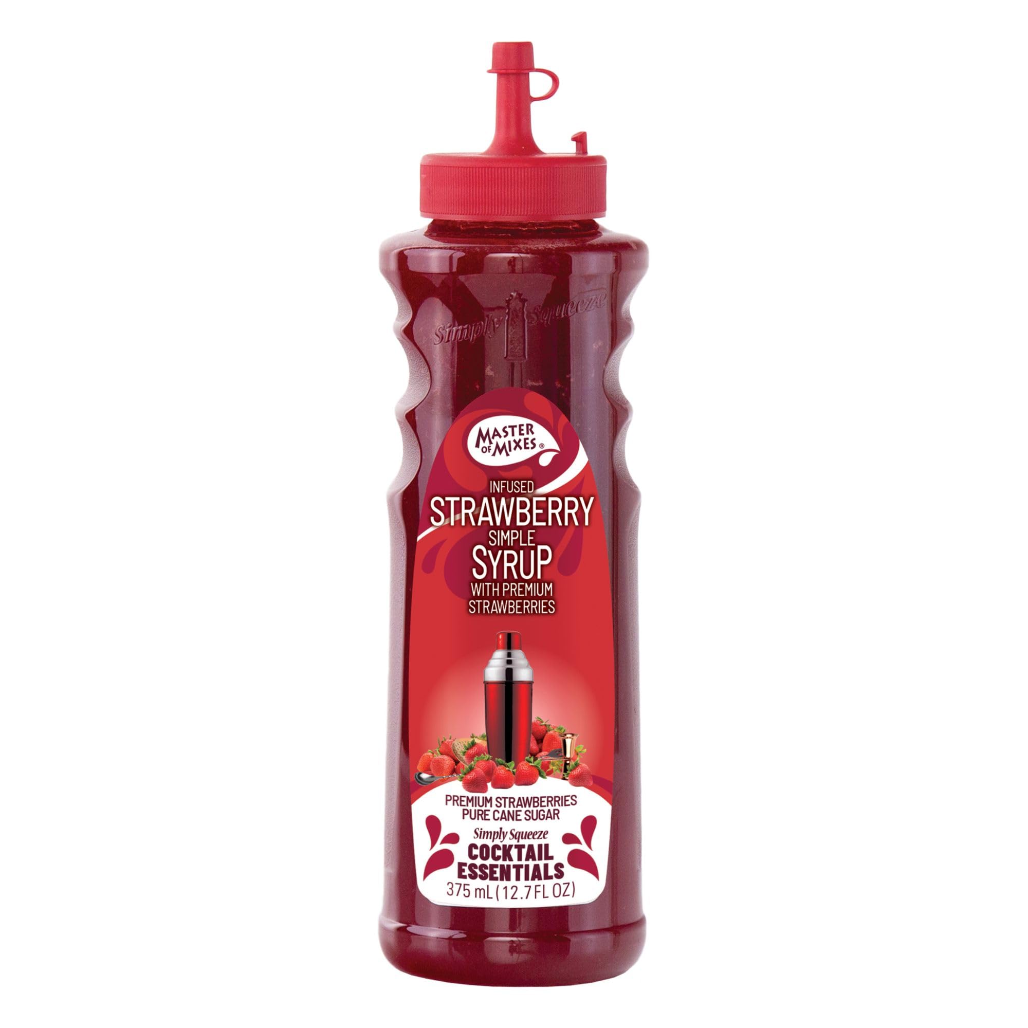 Master of Mixes Strawberry Syrup - Cocktail Essential | 375 ml | Vegan, Kosher 1