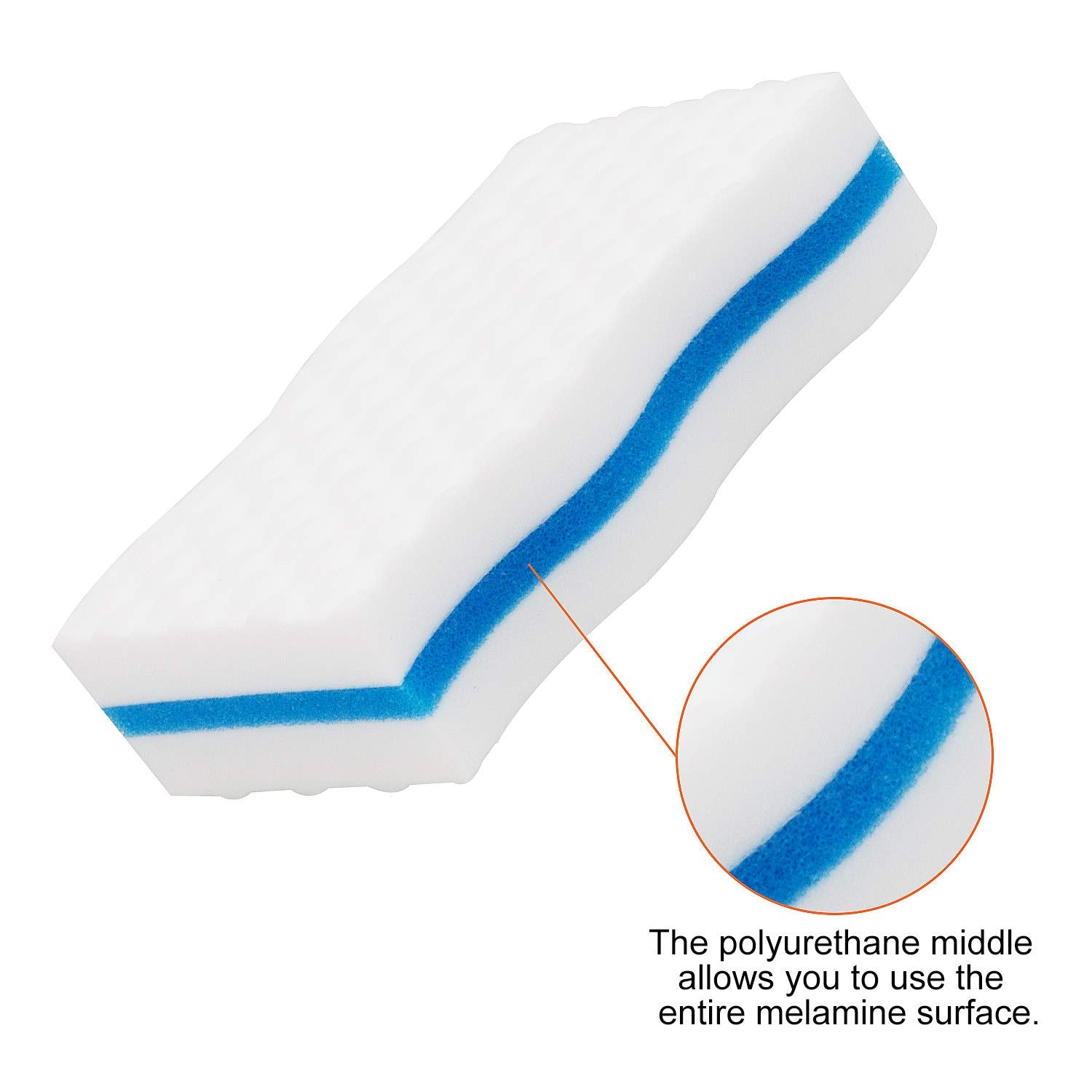 ASelected Chemical Free Melamine Sponges - Extra Strength Cleaning Blocks | 20 Count | 3.94' x 2.36' x 0.98' 5