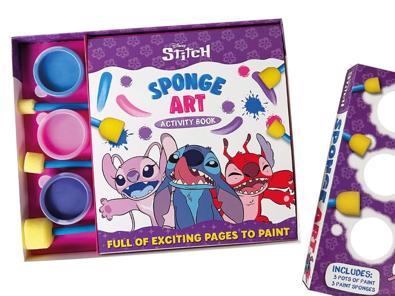Autumn Publishing Disney Stitch Sponge Art Book & Paint Set | Ages 3+ | Multicoloured 2