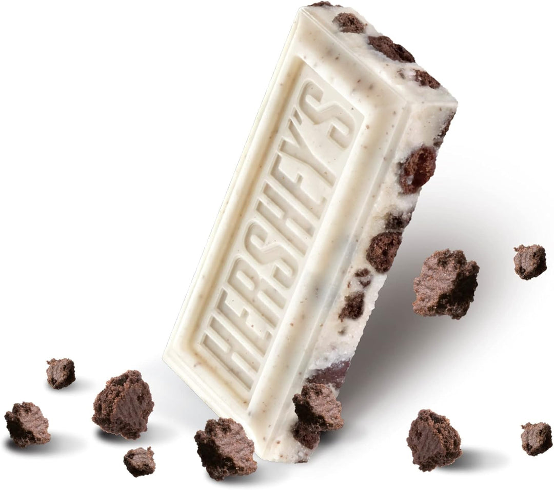 Hershey's Cookies 'n' Crème White Chocolate Flavour Bar with Cookie Pieces – Pack of 24 (40g Each)