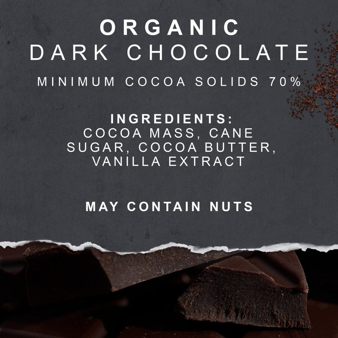 Green & Black's Organic 70% Dark Chocolate Bar, Rich & Intense, 90g (Pack of 15)