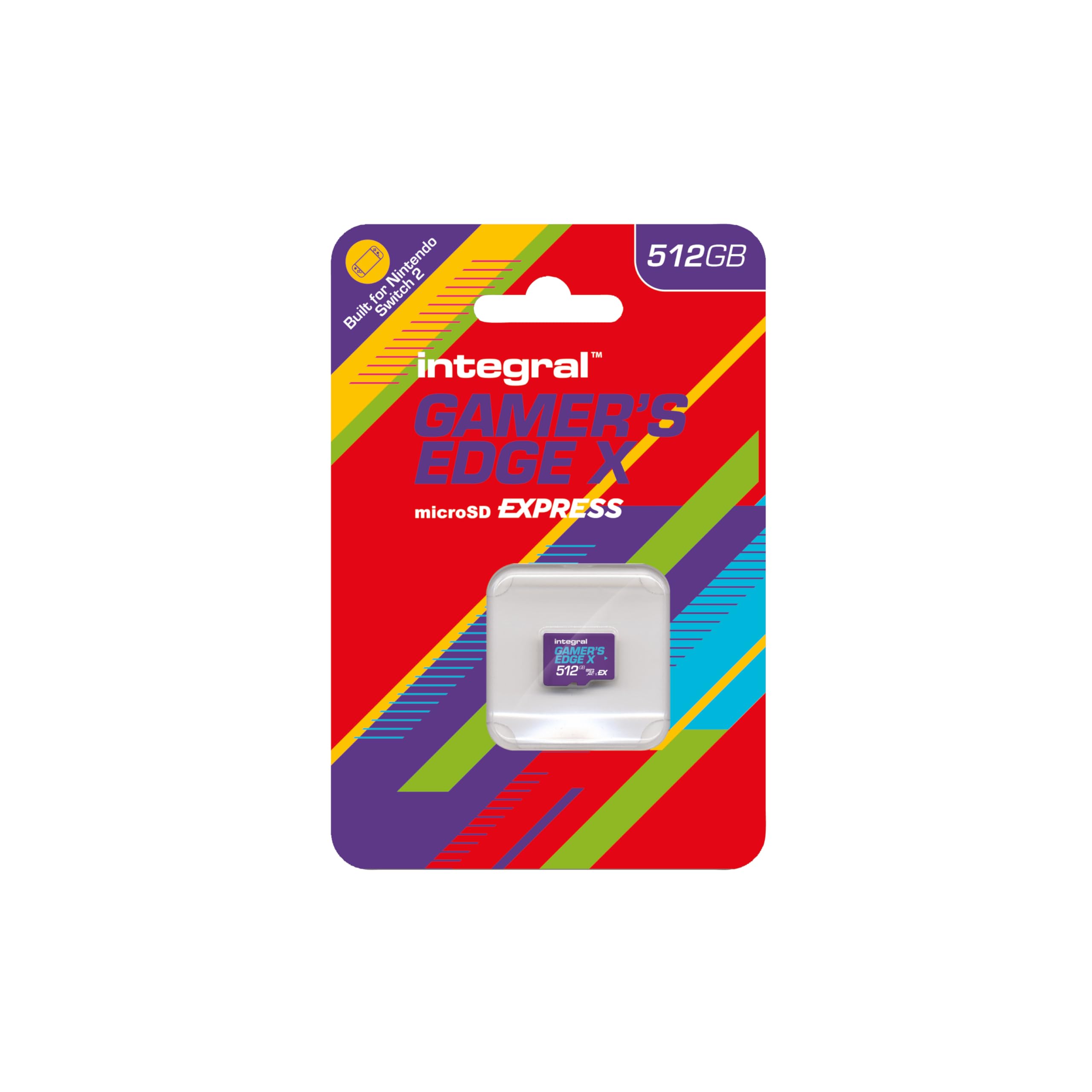Integral 512GB Gamer's Edge X Micro SD Express Card for Nintendo Switch 2 - NVMe PCIe, 890MB/s Read, 810MB/s Write, A2, 4K Video