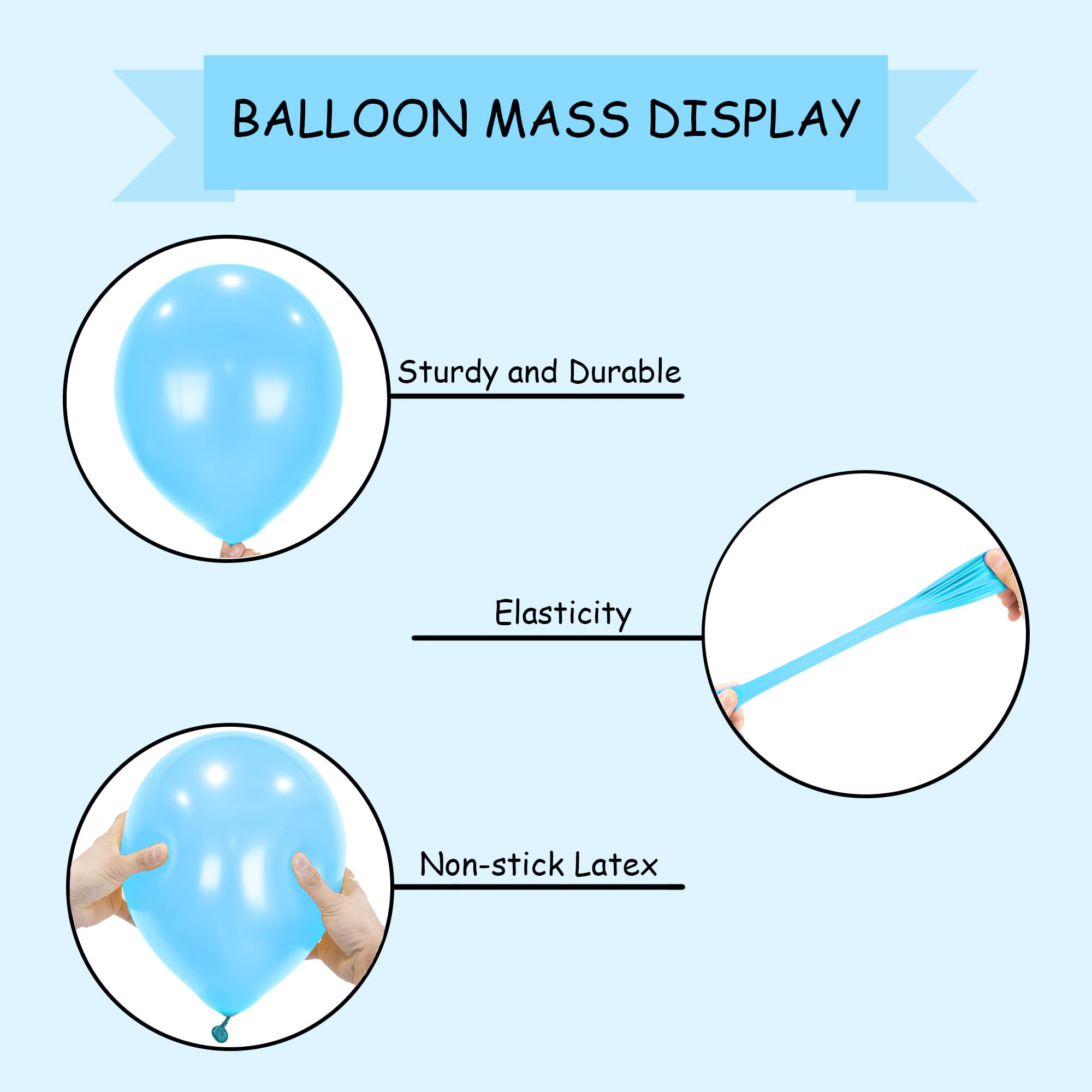 SHATCHI Rainbow Party Balloons - 50 Pack Metallic Multicoloured, 12 Inch Thick Latex for Birthday & Wedding 6