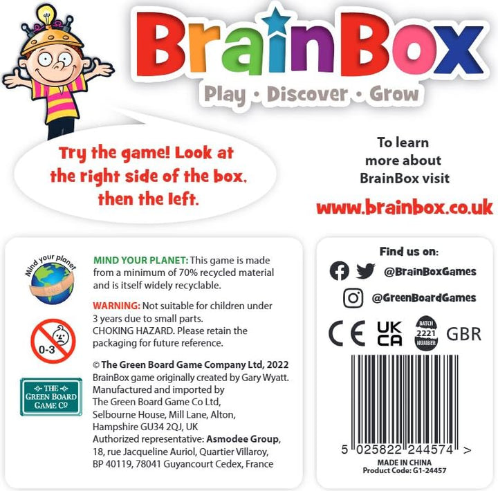 Brainbox Let's Learn Spanish Card Game for Ages 8+ | 1+ Players | 10 Minute Play
