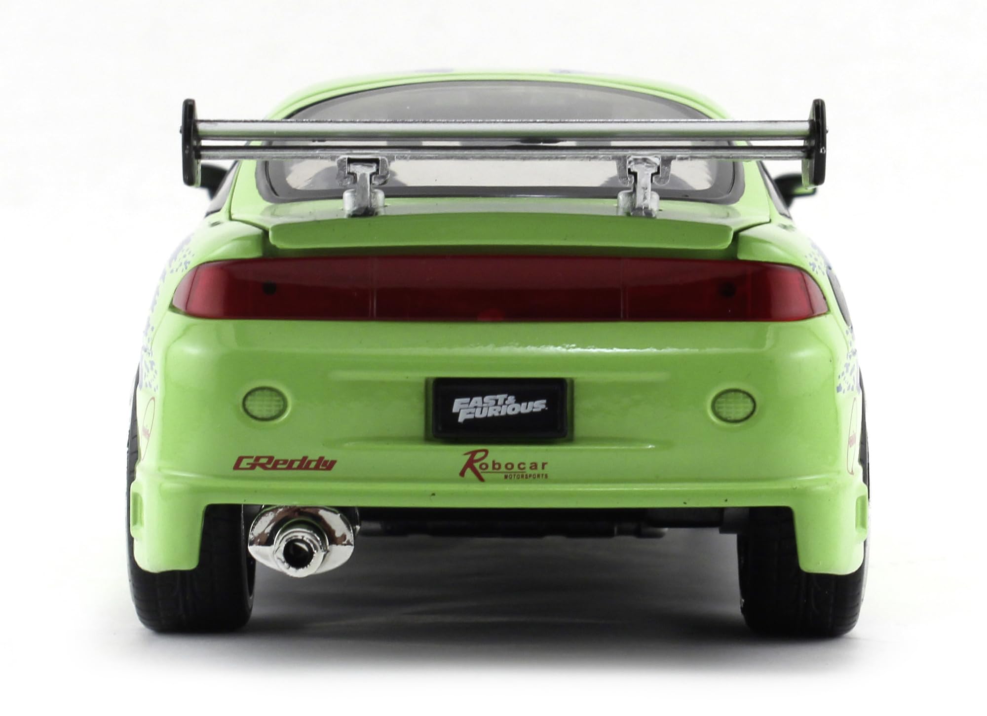 Jada Fast & Furious 1995 Mitsubishi Eclipse 1:24 Die-Cast Model Car | Green Metal 2