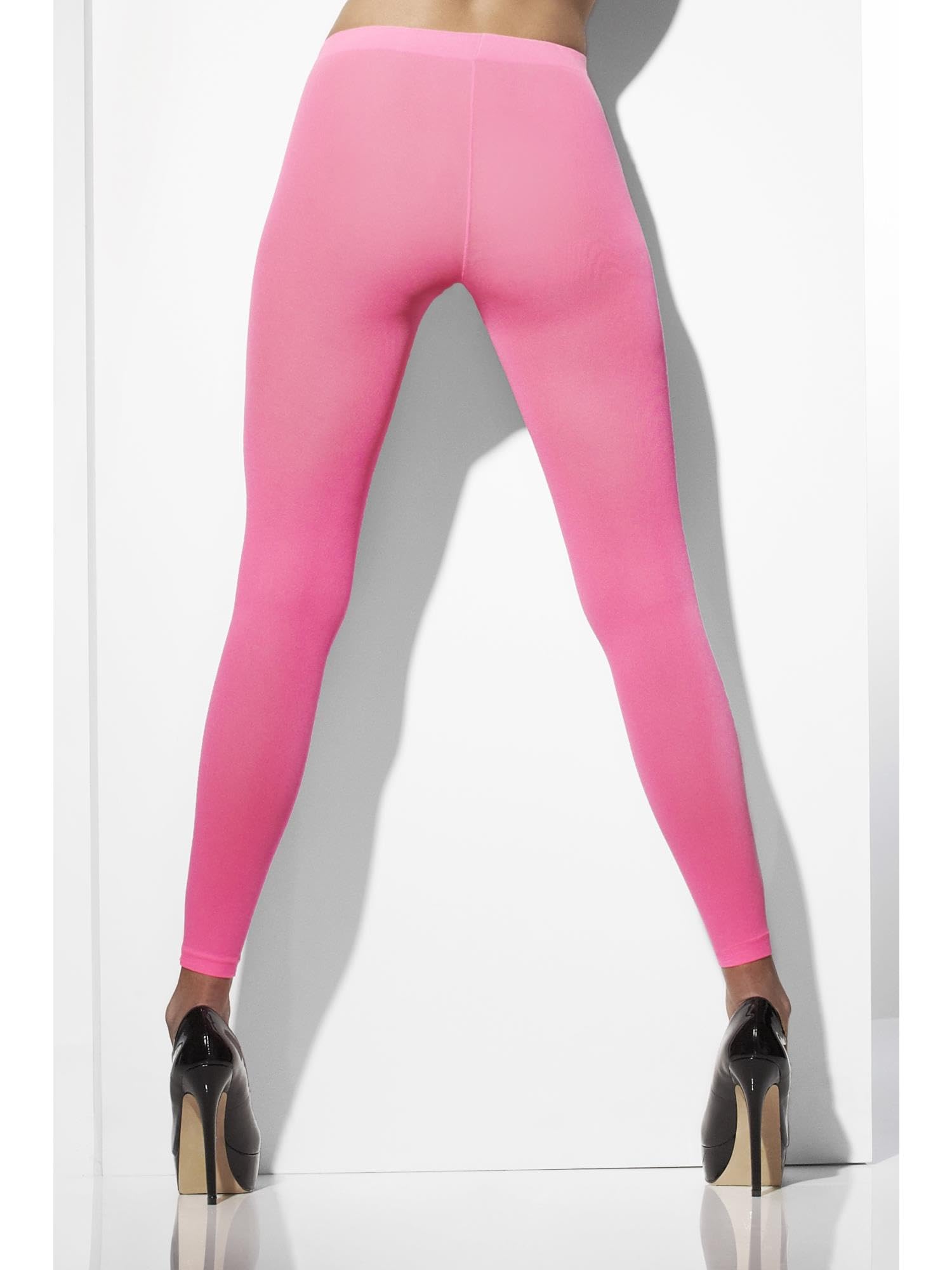 Smiffys Opaque Footless Tights - Neon Pink