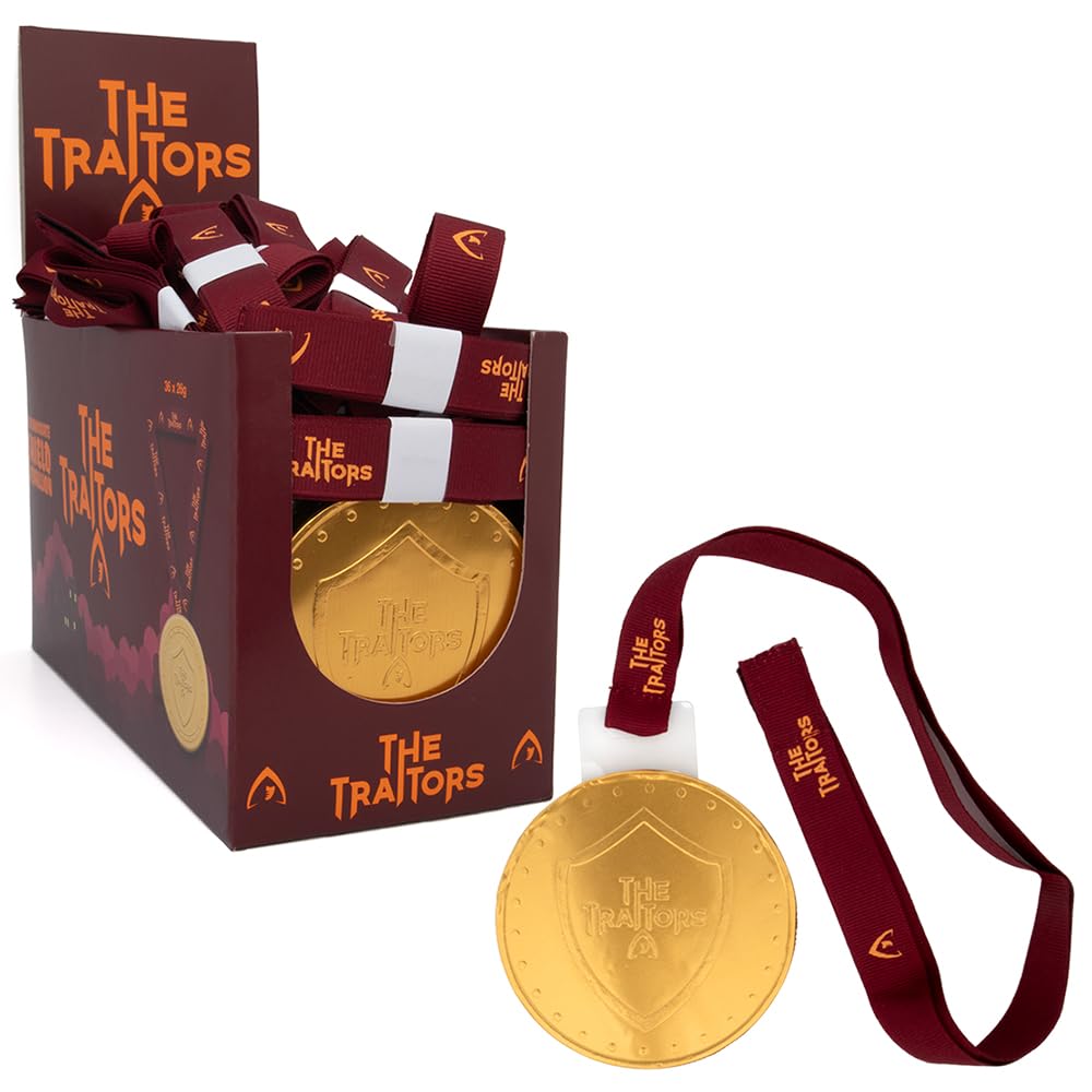 The Traitors Milk Chocolate Shield Medallion - Pack of 36 | 26g Each