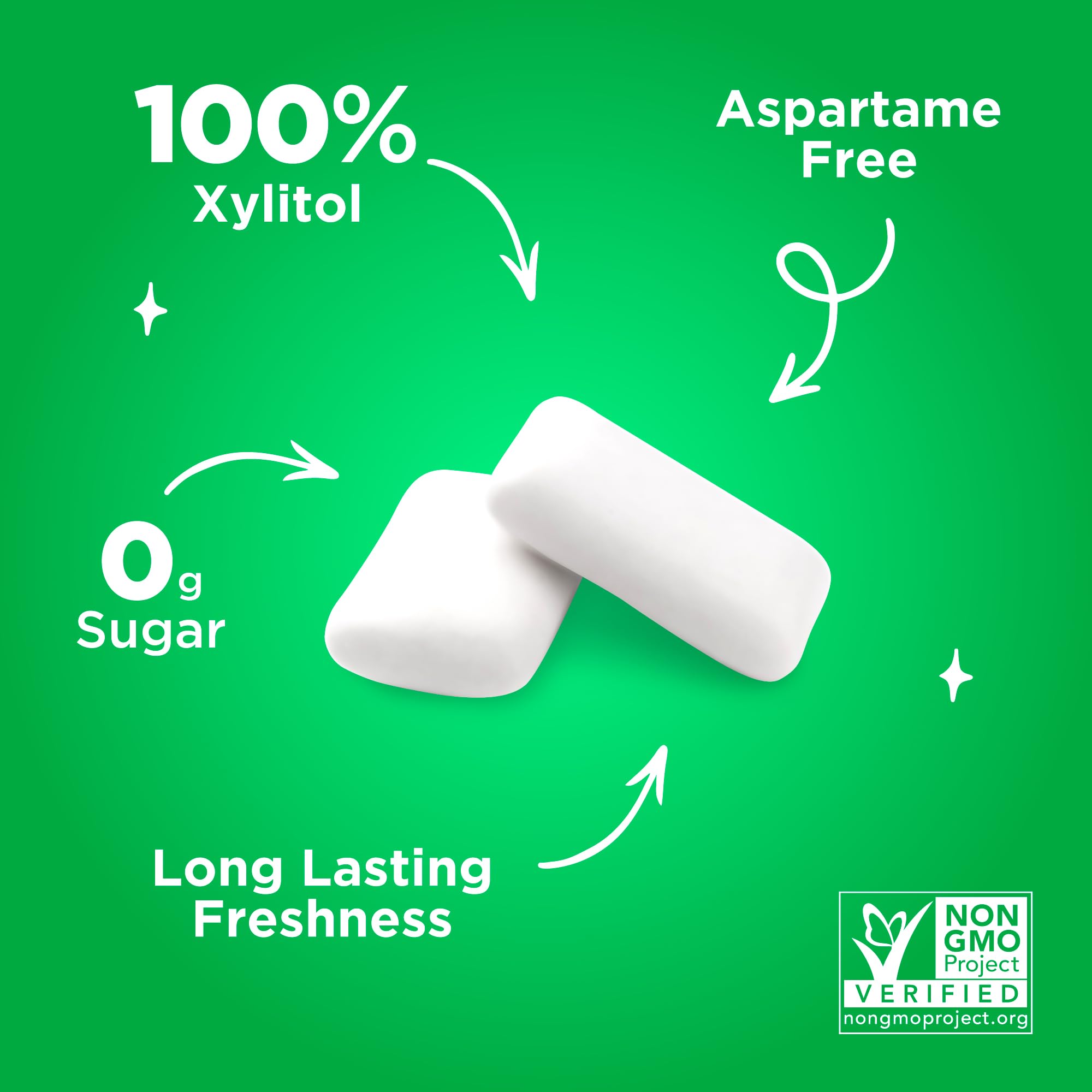 PUR - Spearmint Sugar-Free Chewing Gum (231g, Pack of 3) 3