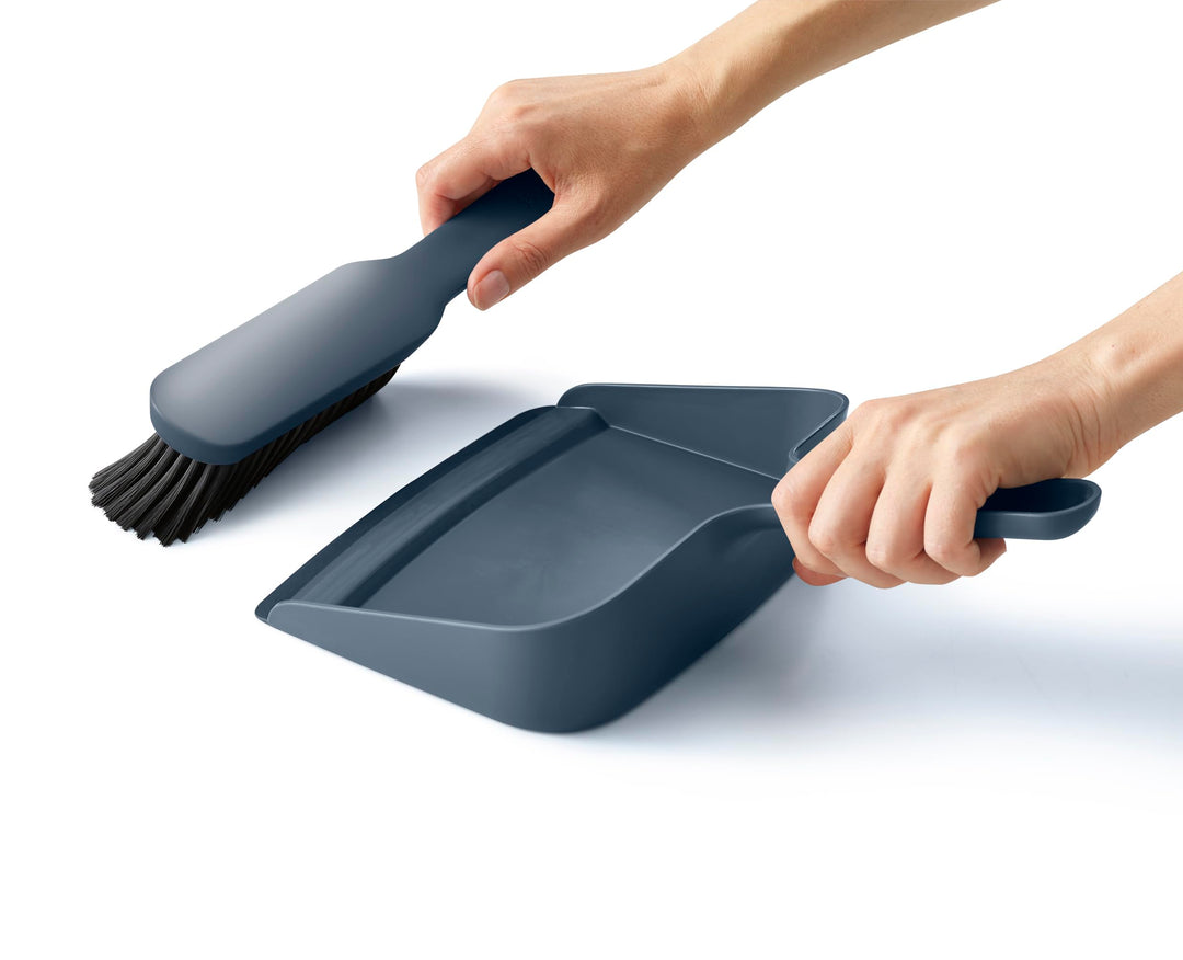 Joseph Joseph CleanStore Wall-Mounted Indoor Dustpan & Brush Set - Blue
