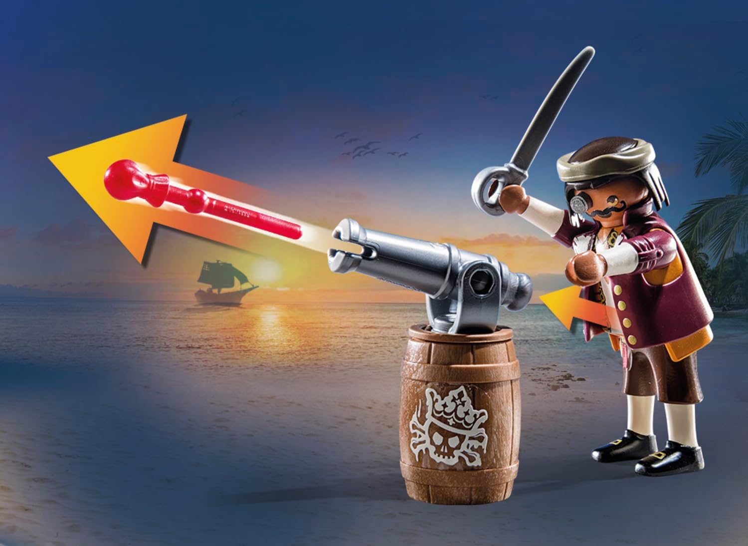 Playmobil Pirates: Pirate vs. Deeper – Treasure Hunt Playset for Kids 4+ 2
