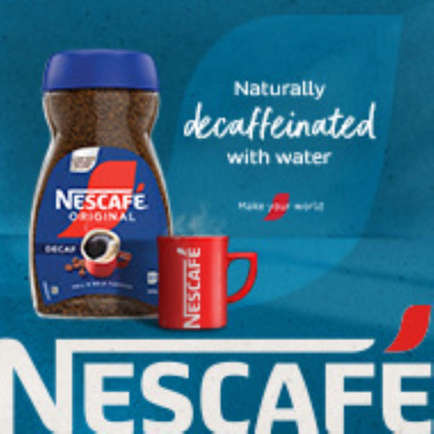 NESCAFÉ Original Decaf Instant Coffee 190g - Rich Aroma, Full and Bold Flavor 10