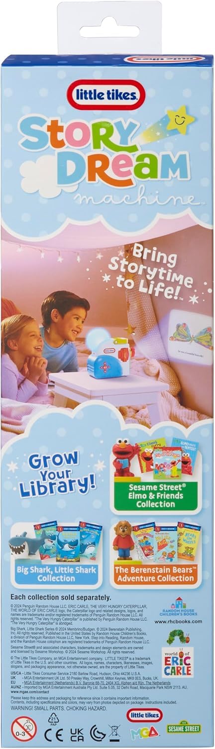 Little Tikes Story Dream Machine Collection - 3 Eric Carle Stories & Light-Up Caterpillar - Ages 3+