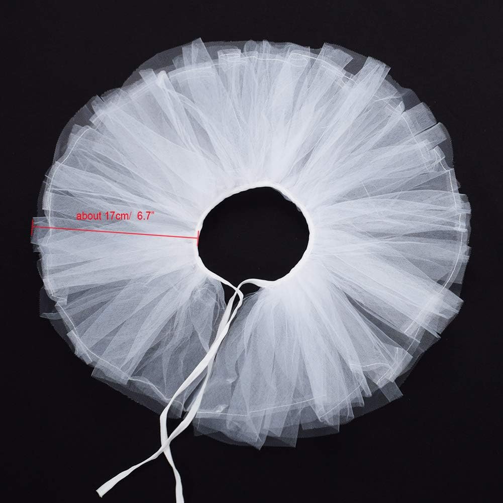 BLESSUME Clown Collar Retro Mesh Neck Ruffle Accessory - One Size