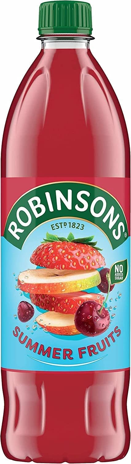 Robinsons Summer Fruits Squash Concentrate - No Added Sugar | Low Calorie | 1L