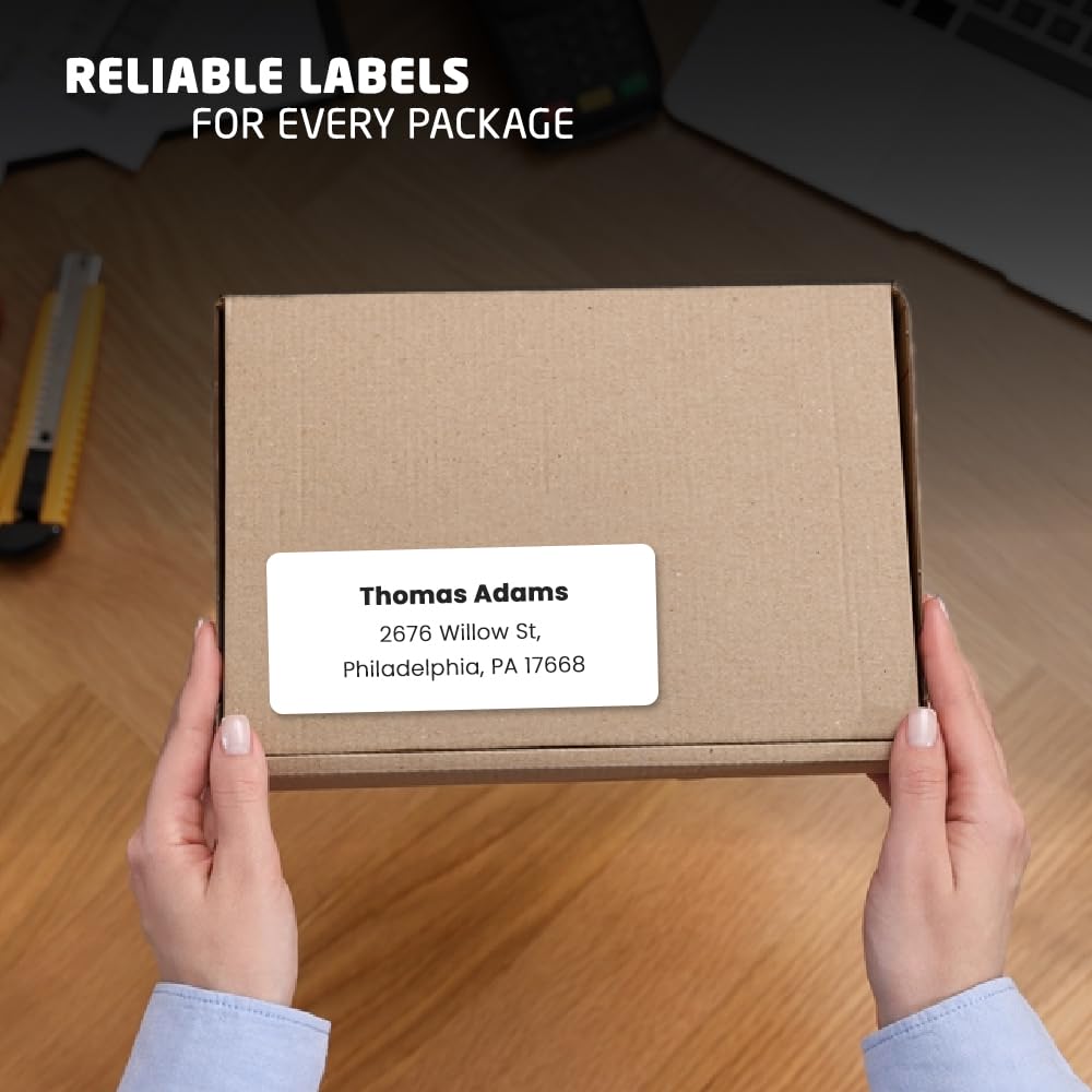 1ABOVE Address Labels - Self-Adhesive White Labels, 89mm x 37mm, 200 Labels per Roll 2