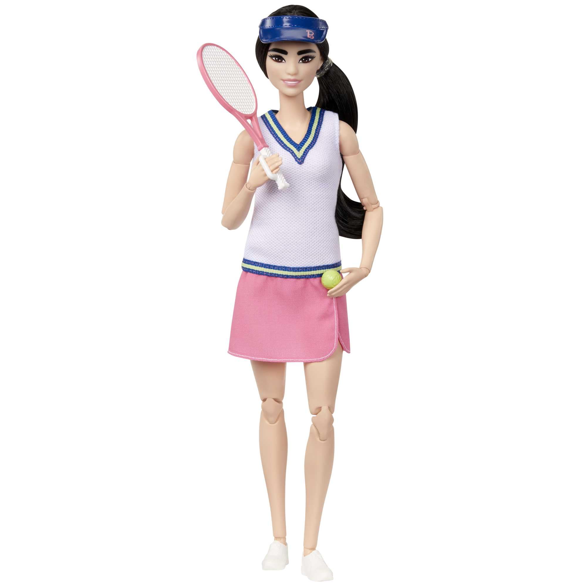 Barbie Career Tennis Player Doll - 22 Joints, Includes Racket & Ball, Ages 3+