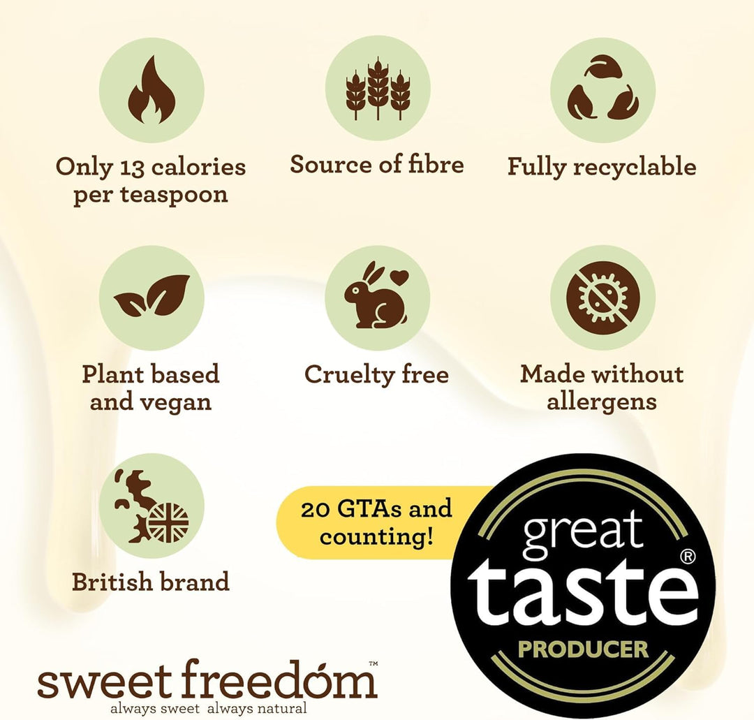 Sweet Freedom Pistachio Syrup - 350g Natural Sweetener for Drinks & Baking
