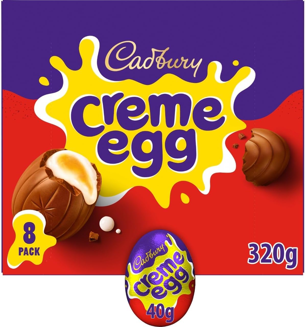 Cadbury Milk Chocolate Crème Eggs - Pack of 8 (320g) - Easter Chocolate Treats with Creamy Fondant Filling 6