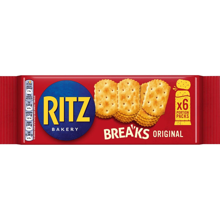 RITZ Breaks Original Crackers, Classic Crisp Savoury Crackers 176g