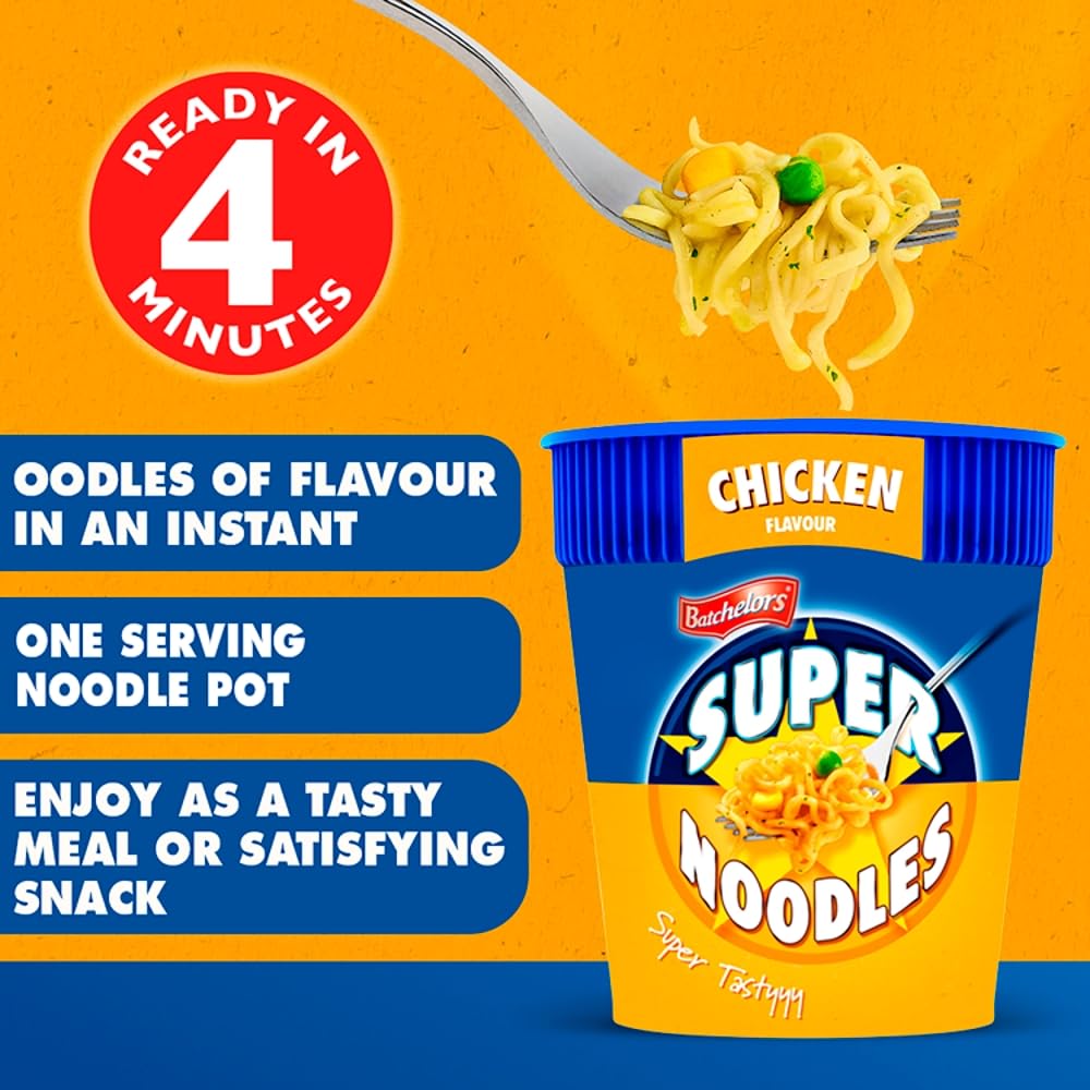 Batchelors Super Noodles Chicken Flavour Instant Noodles (75g, Pack of 8) 6