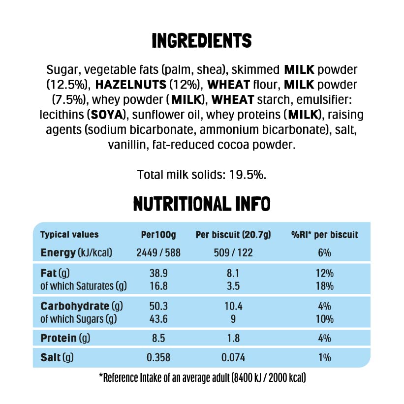 Kinder Happy Hippo Hazelnut Biscuit Wafer with Milk and Hazelnut Filling, 10 Packs of 5 Biscuits (50 Total) 10