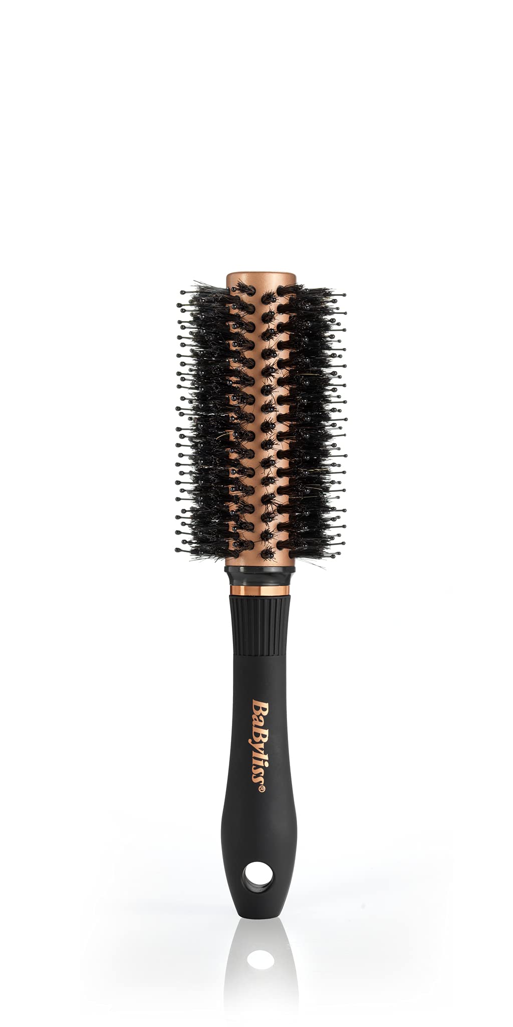 BaByliss Copper Mixed Boar Bristle Thermal Barrel Brush - Smoothing, Detangling | 101g