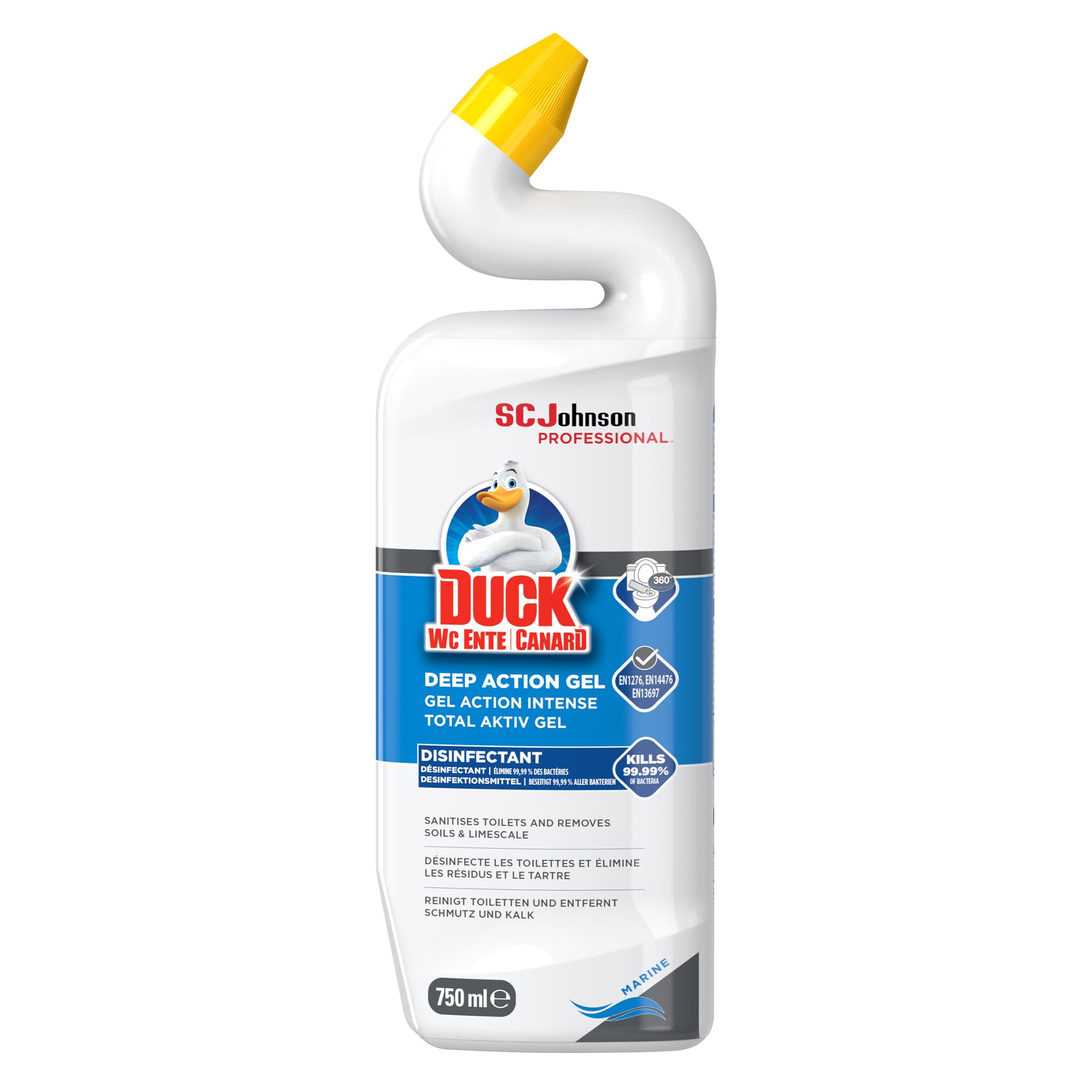 SC Johnson Professional Duck Deep Action Gel Marine Toilet Cleaner - 750 ml Gel Disinfectant for Toilets & Urinals 1