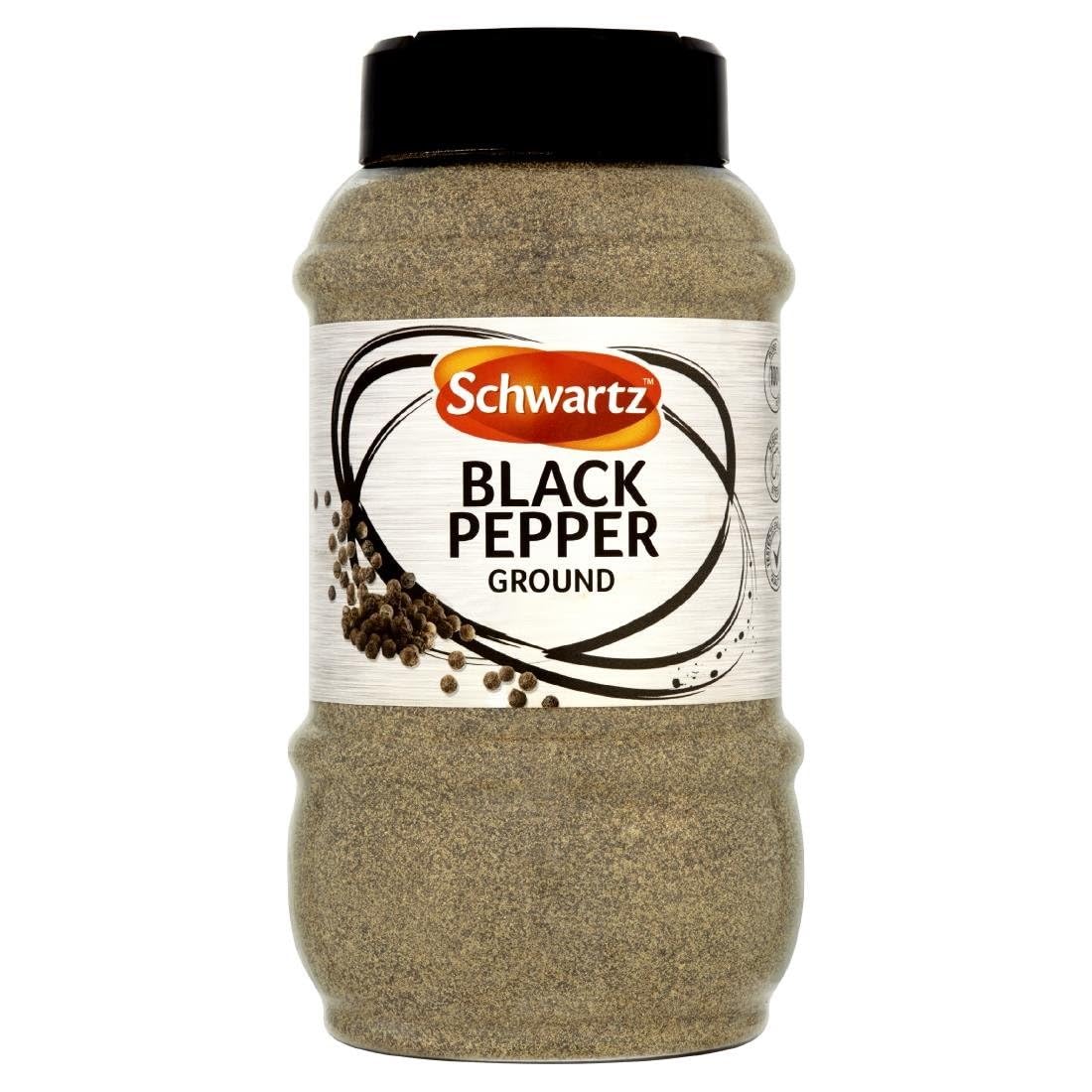 Schwartz Ground Black Pepper - Catering Size | 400g Tub | Heat Treated for Safety