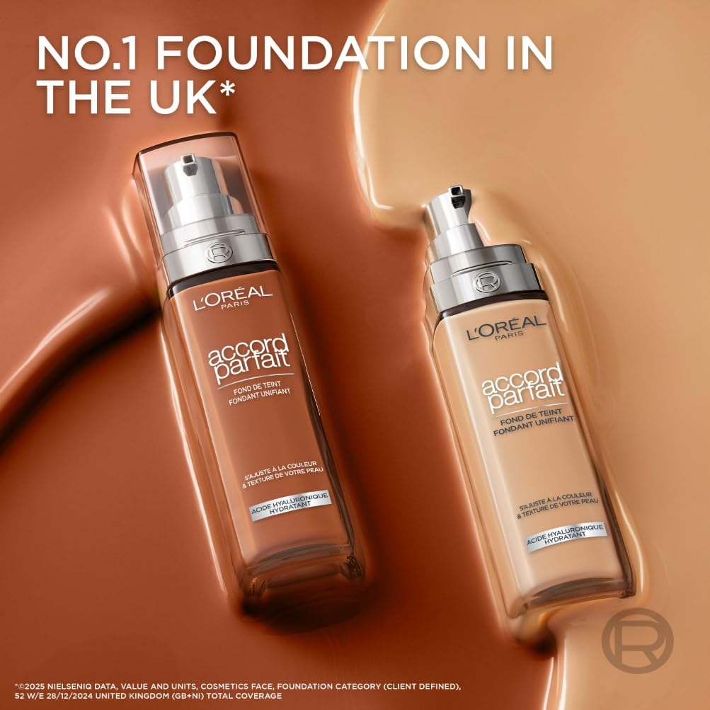 L'Oreal Paris True Match Hydrating Liquid Foundation - 24h Hydration, Hyaluronic Acid, SPF 16, 4W Golden Natural, 30 ml 12