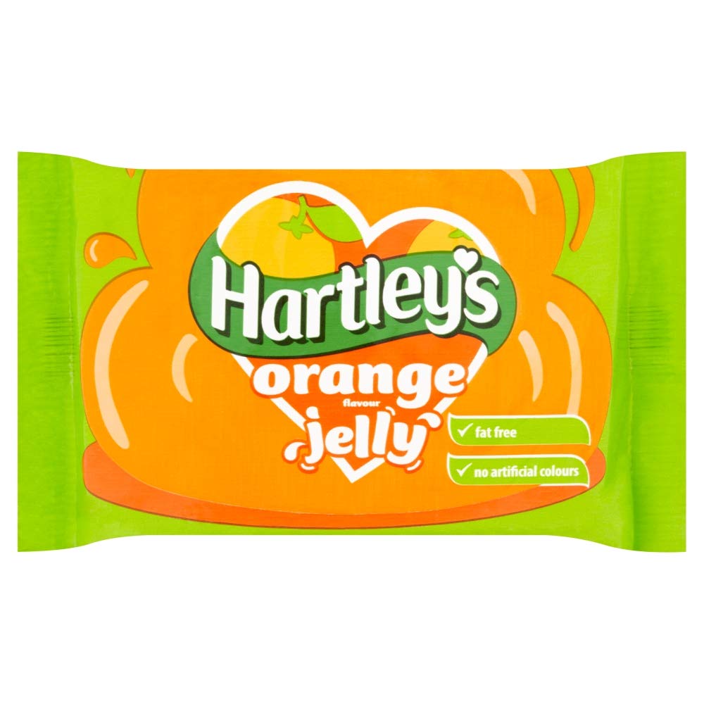 Hartleys Orange Flavour Jelly - Fat Free, No Artificial Colours | 135g Pack
