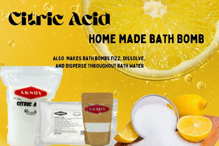 AKSOY - Citric Acid Food Grade 1000g | Non-GMO, for Bath Bombs, Sour Drinks, Cleaning & Canning