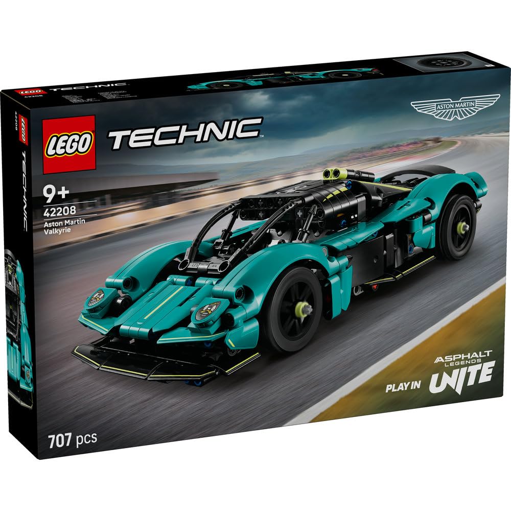 LEGO Technic Aston Martin Valkyrie Buildable Car Model Kit - 707-Piece Vehicle Toy for Kids 9+