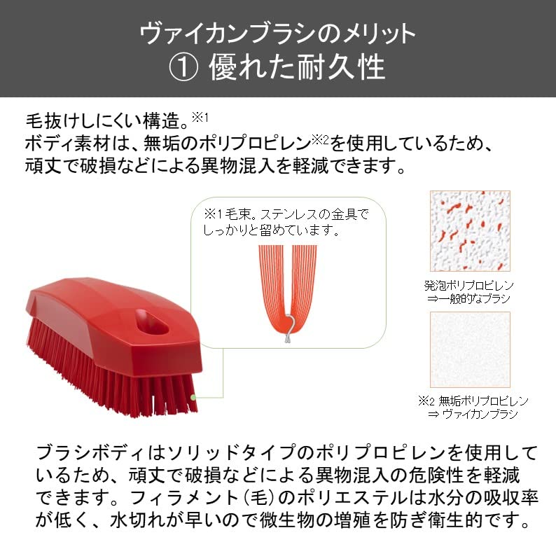 Kyowa clean Vikan Bathroom Cleaning Brush - Small Stiff Bristles | Polypropylene Green | 130x50x40mm 16