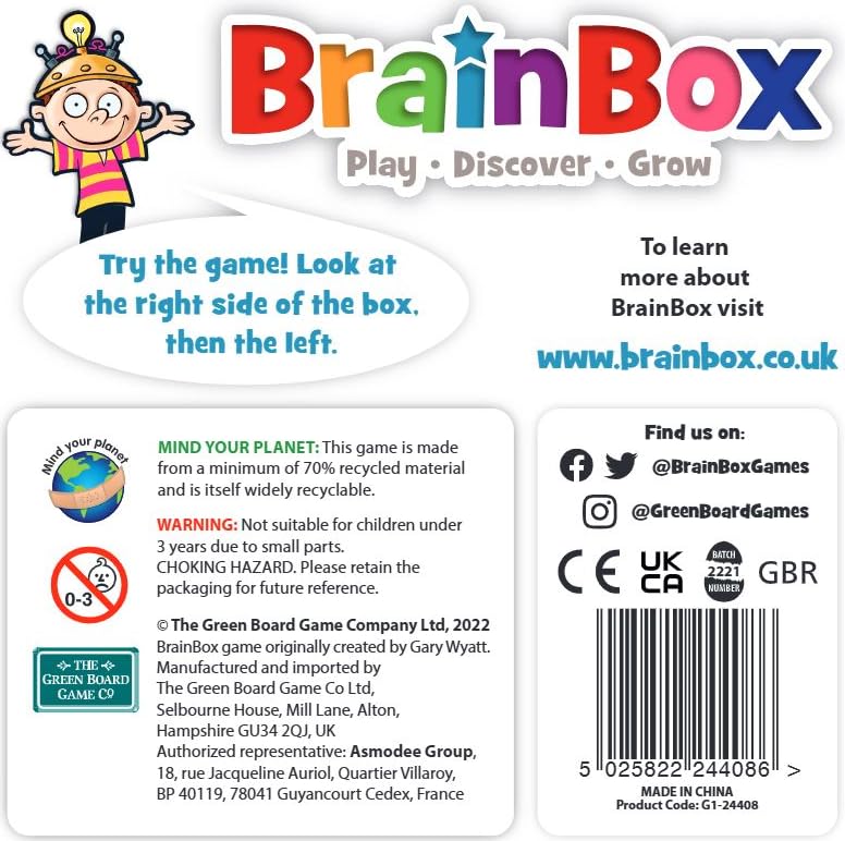 Brainbox British History Card Game - 54 Cards, 432 Questions, Ages 8+