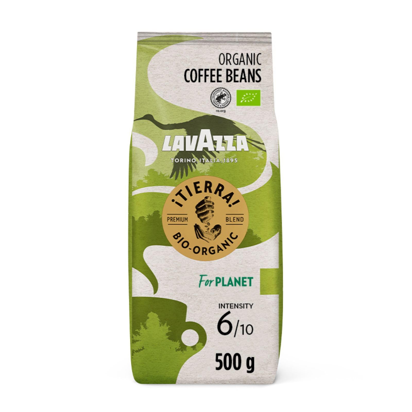 Lavazza Tierra For Planet Organic Whole Coffee Beans - 500g | Light Roast | Intensity 6/10