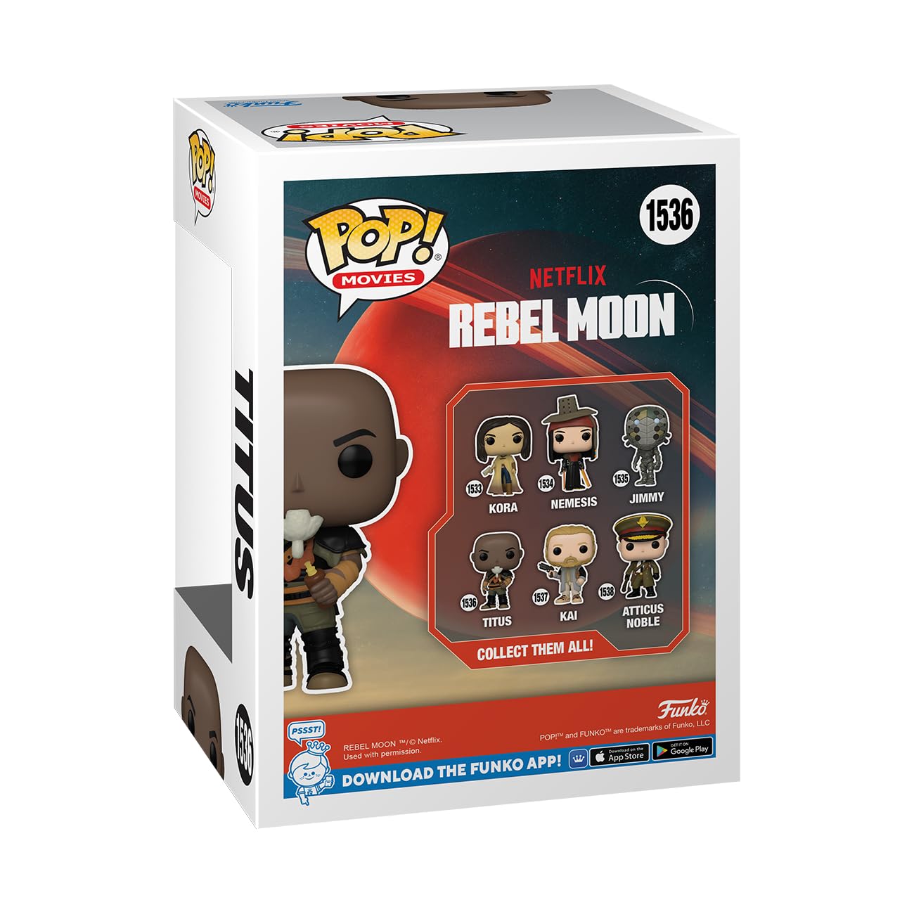 Funko Pop! Movies: Rebel Moon - Titus Vinyl Figure (72627) 3