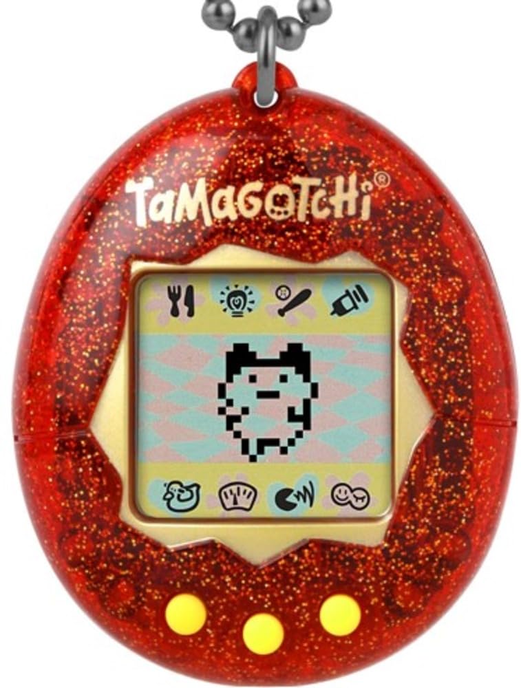 Bandai Tamagotchi Original Red Glitter Shell - Retro Virtual Pet Toy for Kids 8+ 8