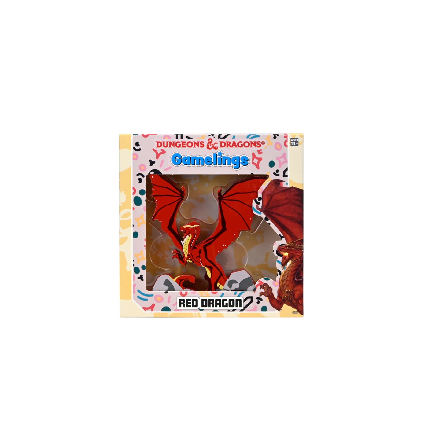 WizKids Dungeons & Dragons Gamelings - Red Dragon Wooden Token | Collectible Game Accessory